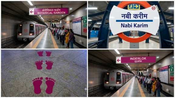 Delhi Metro, Nabi Karim Station, Magenta Line, DMRC