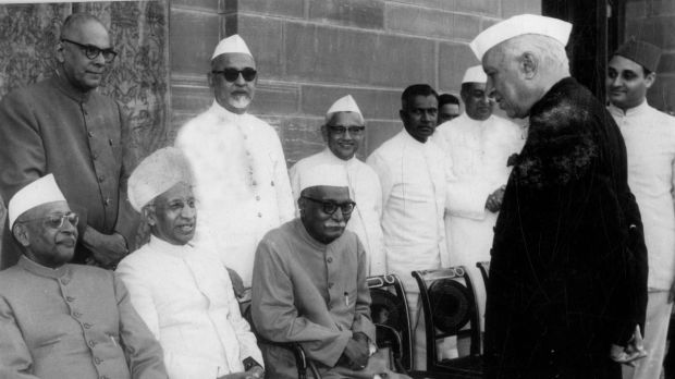 Pandit Jawahar Lal Nehru during a meeting: Photo: Express Archive