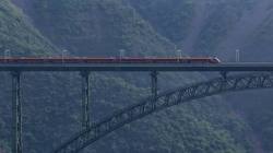 Vande Bharat hits nearly 100 kmph on world’s highest Chenab Bridge for first time | Watch video