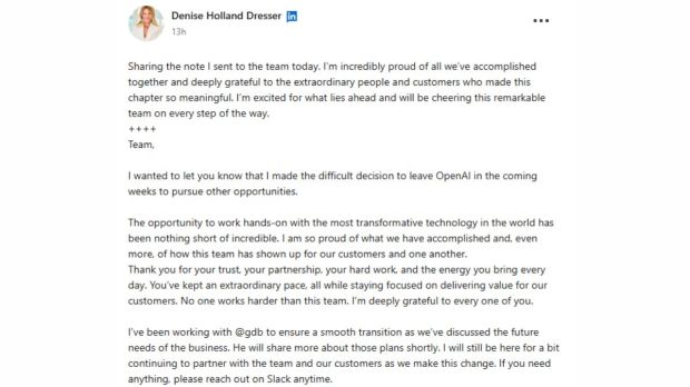 OpenAI Denise Dresser