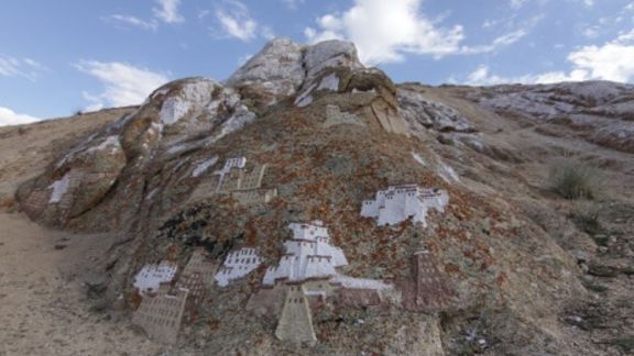 An untitled artwork by Ladakhi artist Skarma Sonam Tashi; Photo credit: Rahul Gautam