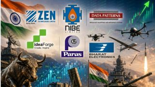 NIBE Zen Technologies ideaForge Data Patterns BEL Paras Defence drone stocks