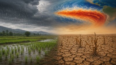 El Nino skews monsoon distribution; low-pressure events bridge deficit