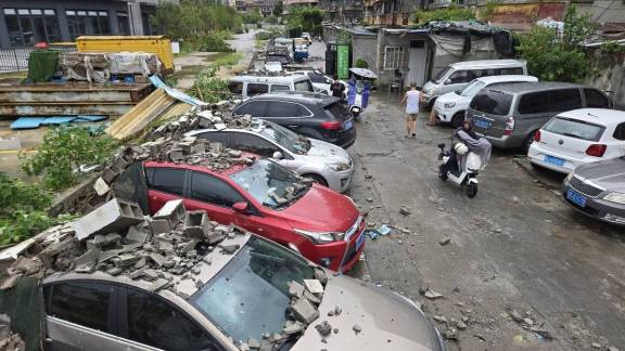 Typhoon Dolphin hit China's Zhejiang province in August AP/PTI