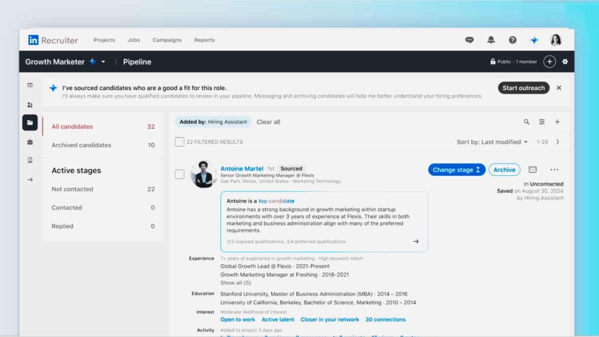 How LinkedIn’s AI Hiring Assistant Sources and Screens Candidates