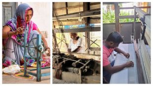 SaiChi, a Delhi-based label, makes its saree fabrics from natural, plant-based yarns; Institutions like the British Council actively support initiatives to explore sustainable futures for fashion and textiles