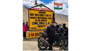 Colonel Mukesh Pandey, at Umling La in Ladakh