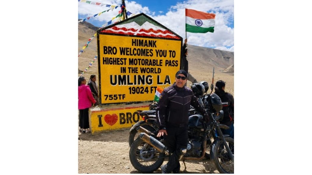 Colonel Mukesh Pandey, at Umling La in Ladakh