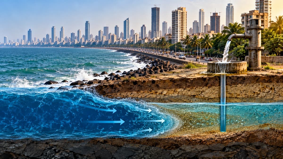 Study Finds 35% of Mumbai Vulnerable to Seawater Intrusion in Groundwater