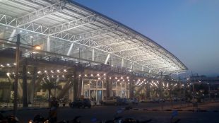 Commercial passenger aircraft at an airport as Tamil Nadu cuts aviation turbine fuel VAT for domestic airlines.