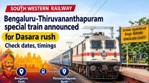 Indian Railways, South Western Railway, Special Trains, Bengaluru Thiruvananthapuram special train, Bengaluru Kerala special train