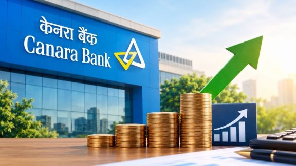 Shares of Canara Bank closed 4% higher at ₹124.76