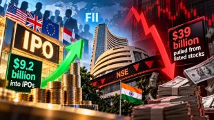 India FII outflows as foreign investors sell listed stocks and invest in IPOs