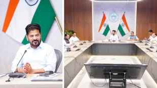Telangana Chief Minister Revanth Reddy conducting a review meeting with senior officials (Image Source: x/@revanth_anumula)